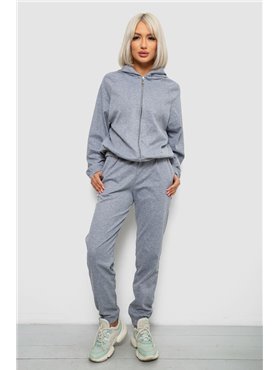 Спортивний костюм жіночий однотонний, колір сірий, 244R0426 244R0426 AGER фото - Luxbikini