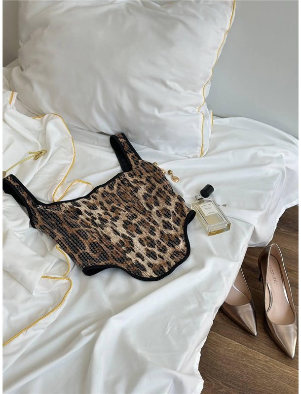 Корсет DO3641 леопардовий DO3641 Ghazel фото - Luxbikini