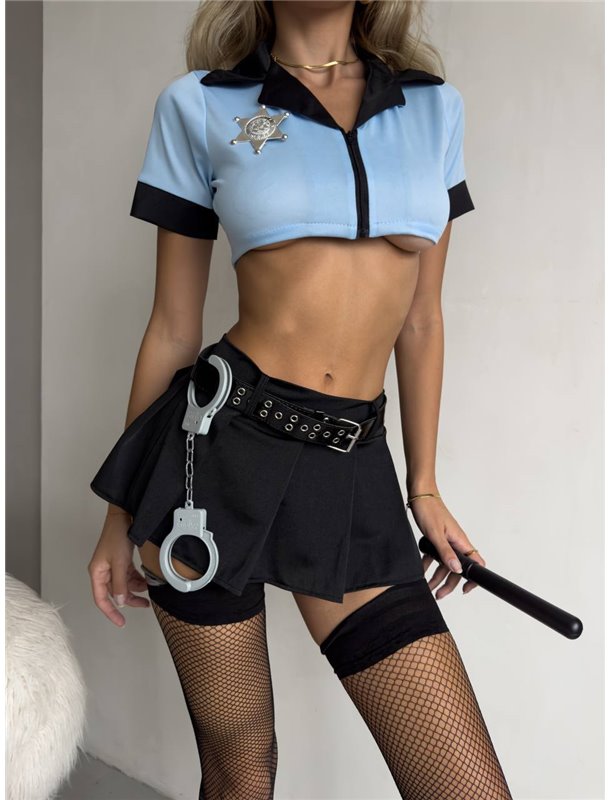 Еротичний комплект поліцейської зі спідницею 115-S Domino фото - Luxbikini