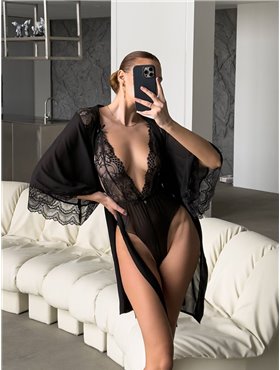 Сексуальний мереживний боді 593/89  Domino фото - Luxbikini