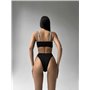 Купальник жіночий з білими шлейками, чорний 2766/34-S Domino фото - Luxbikini