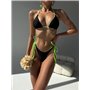 Жіночий купальник з трикутною чашкою та яскравою стрічкою 2748/95-S Domino фото - Luxbikini