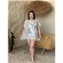 Жіноча біла мереживна пляжна туніка PLUS SIZE SW4037 Ghazel фото - Luxbikini