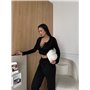 Домашній костюм штани та топ га ґудзиках