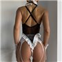 Еротичне чорне боді з рюшею в французькому стилі 111691111 Ghazel фото - Luxbikini