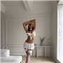 Комплект білої еротичної білизни з спідничкою 137991111 Ghazel фото - Luxbikini