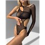 Чорний спокусливий боді з напівпрозорої сітки 142611111 Ghazel фото - Luxbikini