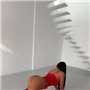 Еротичний спокусливий червоний боді з панчохами в комплекті 149991111 Ghazel фото - Luxbikini