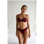 Комплект червоної шовкової білизни з мереживом 140041111 Ghazel фото - Luxbikini