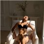 Комплект чорної шовкової білизни з мереживом 140001111 Ghazel фото - Luxbikini