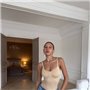 Бежевий утягуючий боді із знімними чашками 146791111 Ghazel фото - Luxbikini