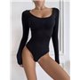 Чорний коригуючий боді із довгими рукавами 147501111 Ghazel фото - Luxbikini