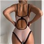 Елегантний боді з чорного мережива з підв'язками 115521111 Ghazel фото - Luxbikini