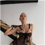 Чорний спокусливий боді в горошок з відкритим доступом 116031111 Ghazel фото - Luxbikini