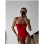 Червоний спокусливий боді з пір'ям 116241111 Ghazel фото - Luxbikini