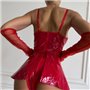 Еротичний латексний боді в червоному кольорі 144541111 Ghazel фото - Luxbikini