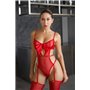 Червоний спокусливий комплект: боді з панчохами 144651111 Ghazel фото - Luxbikini
