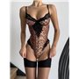 Спокусливий леопардовий боді з мереживом 112281111 Ghazel фото - Luxbikini