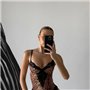 Спокусливий леопардовий боді з мереживом 112281111 Ghazel фото - Luxbikini