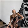 Спокусливий леопардовий боді з мереживом 112281111 Ghazel фото - Luxbikini