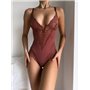 Карамельний мереживний боді з утяжкою 153281111 Ghazel фото - Luxbikini