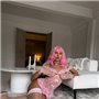 Рожеве мереживне боді із бантиками 148261111 Ghazel фото - Luxbikini