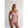 Рожевий боді з вишивкою та гартерами 140491111 Ghazel фото - Luxbikini