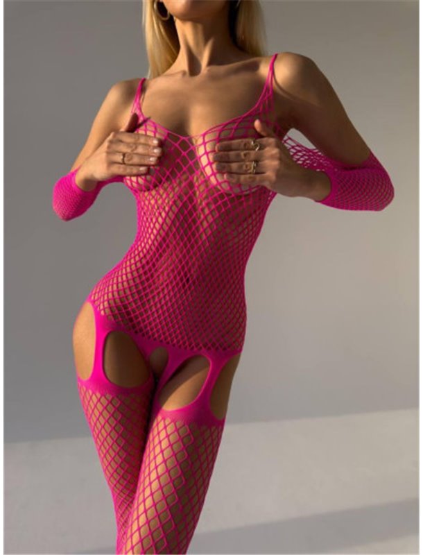 Жіночий бодістокінг сітка рожевий 306111111 Ghazel фото - Luxbikini