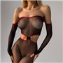 Жіночий чорний бодістокінг мілка сітка 484111111 Ghazel фото - Luxbikini
