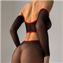 Жіночий чорний бодістокінг мілка сітка 484111111 Ghazel фото - Luxbikini