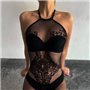 Жіночий чорний мееживний бодістокінг 229911111 Ghazel фото - Luxbikini