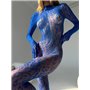 Сміливий синій бодистокінг з лео принтом 114951111 Ghazel фото - Luxbikini