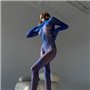 Сміливий синій бодистокінг з лео принтом 114951111 Ghazel фото - Luxbikini
