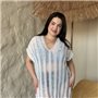 Жіноча біла пляжна туніка PLUS SIZE 159991111 Ghazel фото - Luxbikini