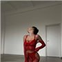 Еротичний червоний комплект панчохи з поясом + топ 262311111 Ghazel фото - Luxbikini