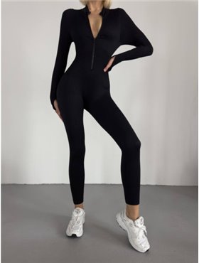 Ефектний фітнес комбінезон чорного кольору 842711111 Ghazel фото - Luxbikini