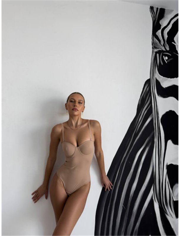 Бежевий боді з ефектом утяжки корегуючи білизна 112131111 Ghazel фото - Luxbikini