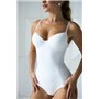 Білий корегуючий боді з мереживом 143671111 Ghazel фото - Luxbikini