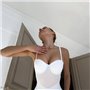 Білий боді з ефектом утяжки корегуюча білизна 150251111 Ghazel фото - Luxbikini
