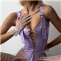 Сексуальний лавандовий шкіряний боді на шнурівці 823111111 Ghazel фото - Luxbikini