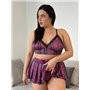 Еротичний рожевий в клітинку костюм студентки PLUS SIZE 113641111 Ghazel фото - Luxbikini