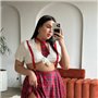 Еротичний костюм школярки з підтяжками PLUS SIZE костюм для рольових ігор 152721111 Ghazel фото - Luxbikini