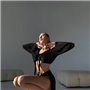 Пляжний в"язаний костюм у чорному кольорі 128551111 Ghazel фото - Luxbikini
