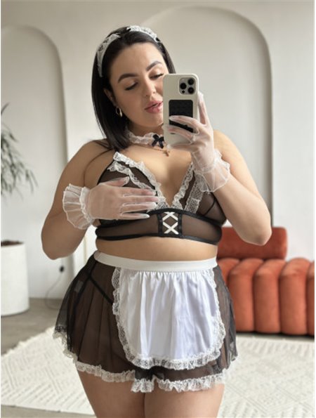 Еротичний костюм покоївки PLUS SIZE костюм для рольових ігор 152771111 Ghazel фото - Luxbikini