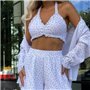 Красивий та зручний мусліновий костюм трійка в квітковий принт 991911111 Ghazel фото - Luxbikini