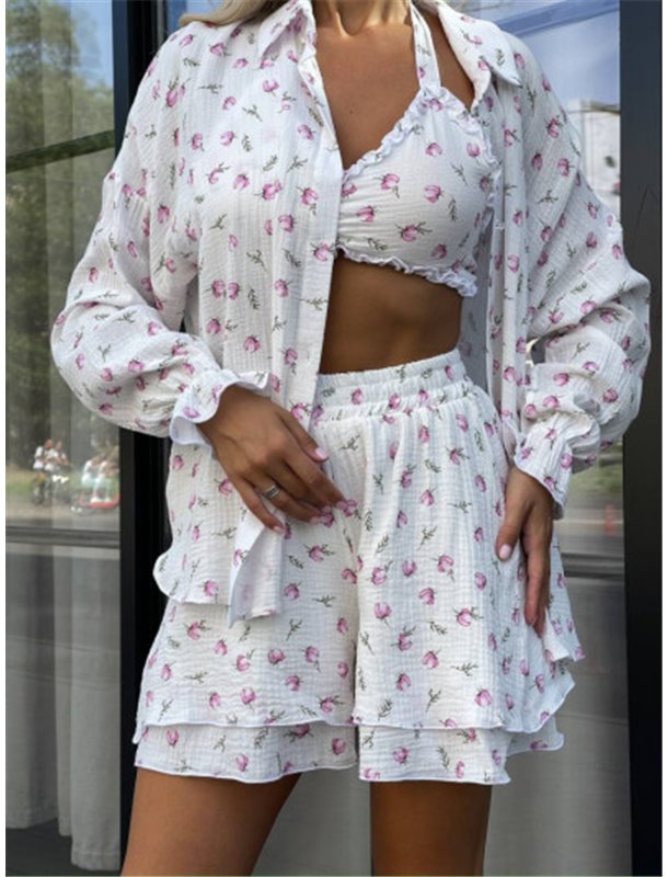 Красивий та зручний мусліновий костюм трійка 992511111 Ghazel фото - Luxbikini