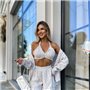 Красивий та зручний мусліновий костюм трійка в квітковий принт 992811111 Ghazel фото - Luxbikini