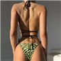 Яскавий роздільний купальник на зав'язках салатового кольору 800811111 Ghazel фото - Luxbikini