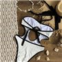 Стильний суцільний купальник з яскравим вирізом на грудях в білому кольорі 136741111 Ghazel фото - Luxbikini