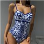 Суцільний купальник з твердими чашками та з парео 975511111 Ghazel фото - Luxbikini